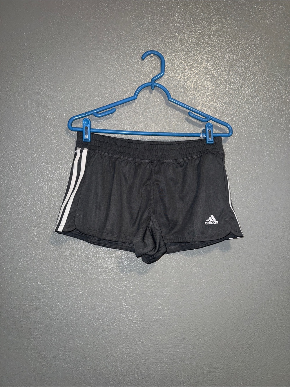 adidas Gray Athletic Shorts with White Stripes